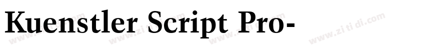 Kuenstler Script Pro字体转换 Kuenstler Script Pro字体转换